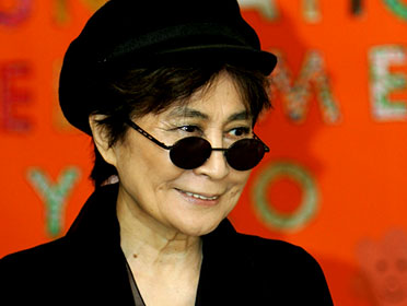 Avid tweeter, Yoko Ono, judging the Kings Place haiku competition.